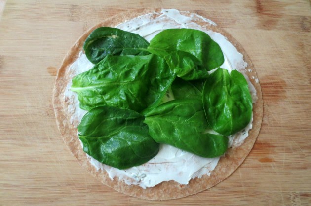 Lay the spinach out