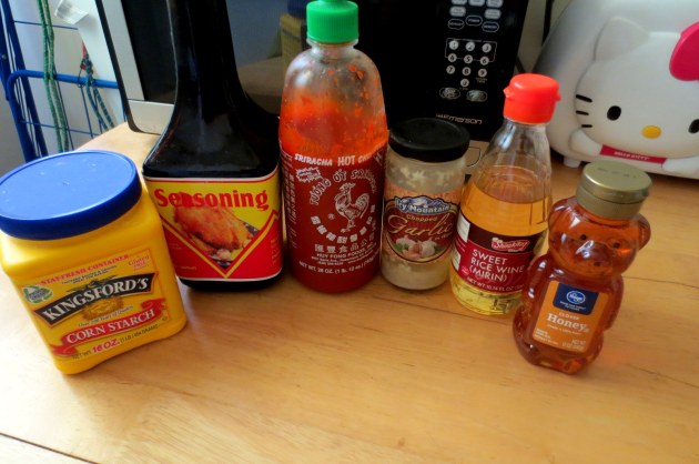 Ingredients for the marinade